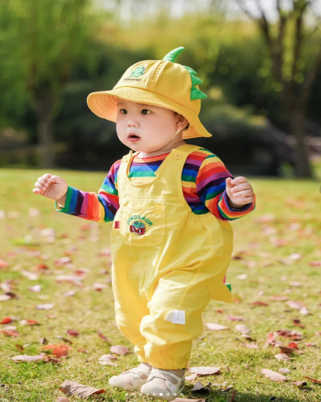 Kaplan Baskılı Turuncu Tulum Takımı + Şapka – 1-5 Yaş