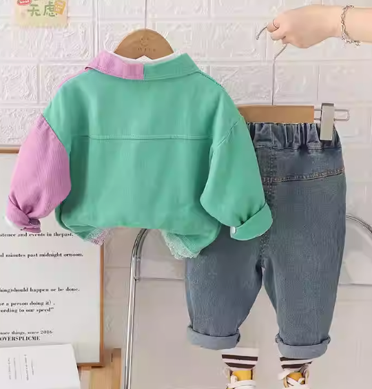 3 Parçalı Unisex Çocuk Takım 1-5 Yaş