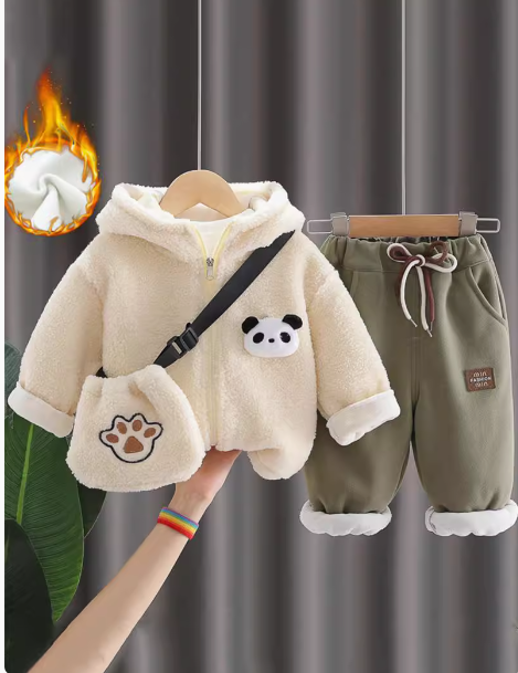 Çanta Dahil Ayıcıklı Unisex Çocuk Takım 1-5 Yaş