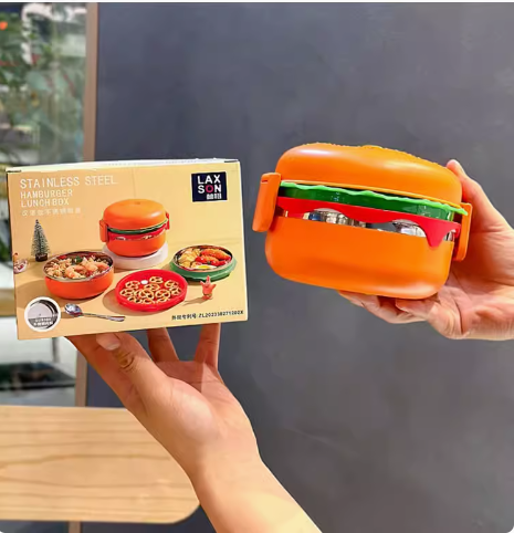 Hamburger Şeklinde Yemek Saklama Kabı