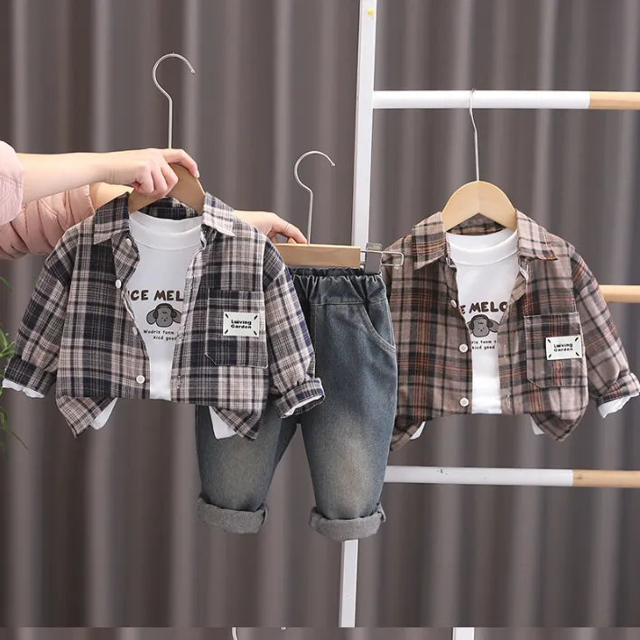 1-5 Yaş 3 Parça Erkek Çocuk Takımı – 2 Renk Seçenekli