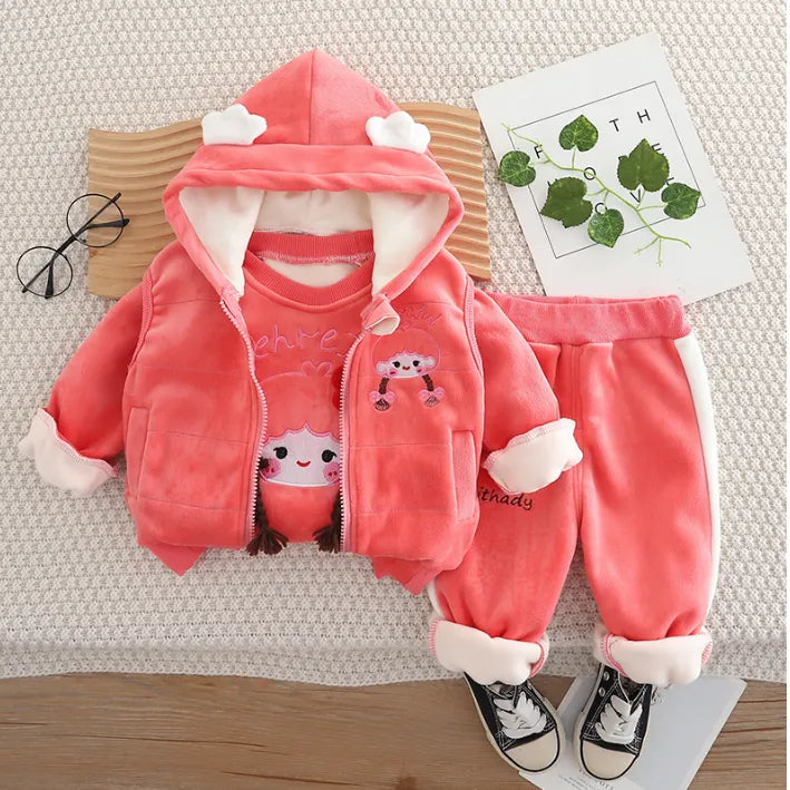 1-5 Yaş 3 Parça Kız Çocuk Takımı – 2 Renk