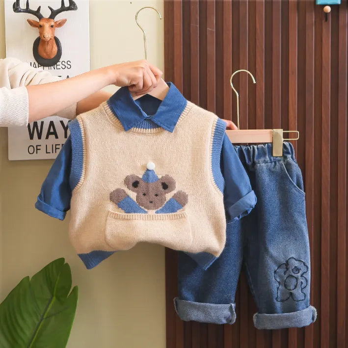 1-5 Yaş 3 Parça Erkek Çocuk Takımı – 2 Model Seçenekli