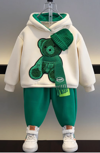 Yeşil Renk 2-6 Yaş Unisex Çocuk Takım