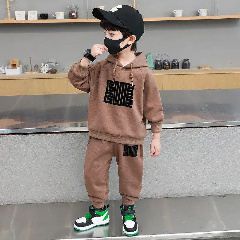 İlkbahar Sonbahar Modası Hoodies Sweet Pantolon Mavi Ve Haki Renkler  2-6 Yaş