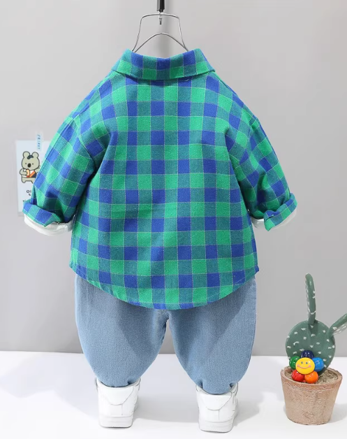 1-5 Yaş Çocuk Takım-3 Parçalı-Sweet Pantolon Gömlek