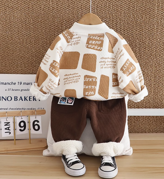 1-5 Yaş Erkek Çocuk Kadife Takım