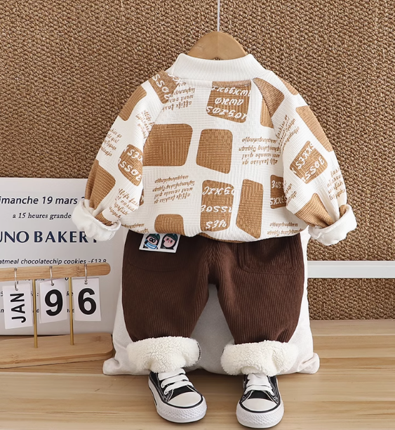 1-5 Yaş Erkek Çocuk Kadife Takım