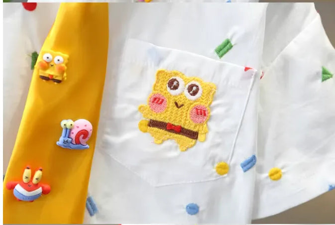 1-8 Yaş Kravatlı 3 Parça Yazlık Takım (Gömlek + Şort + Kravat)