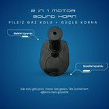 Bisiklet & Scooter İçin Motor Sesli Korna – Pilsiz Çevirmeli Gaz Kolu