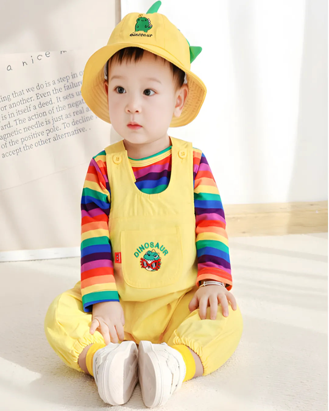 Kaplan Baskılı Turuncu Tulum Takımı + Şapka – 1-5 Yaş