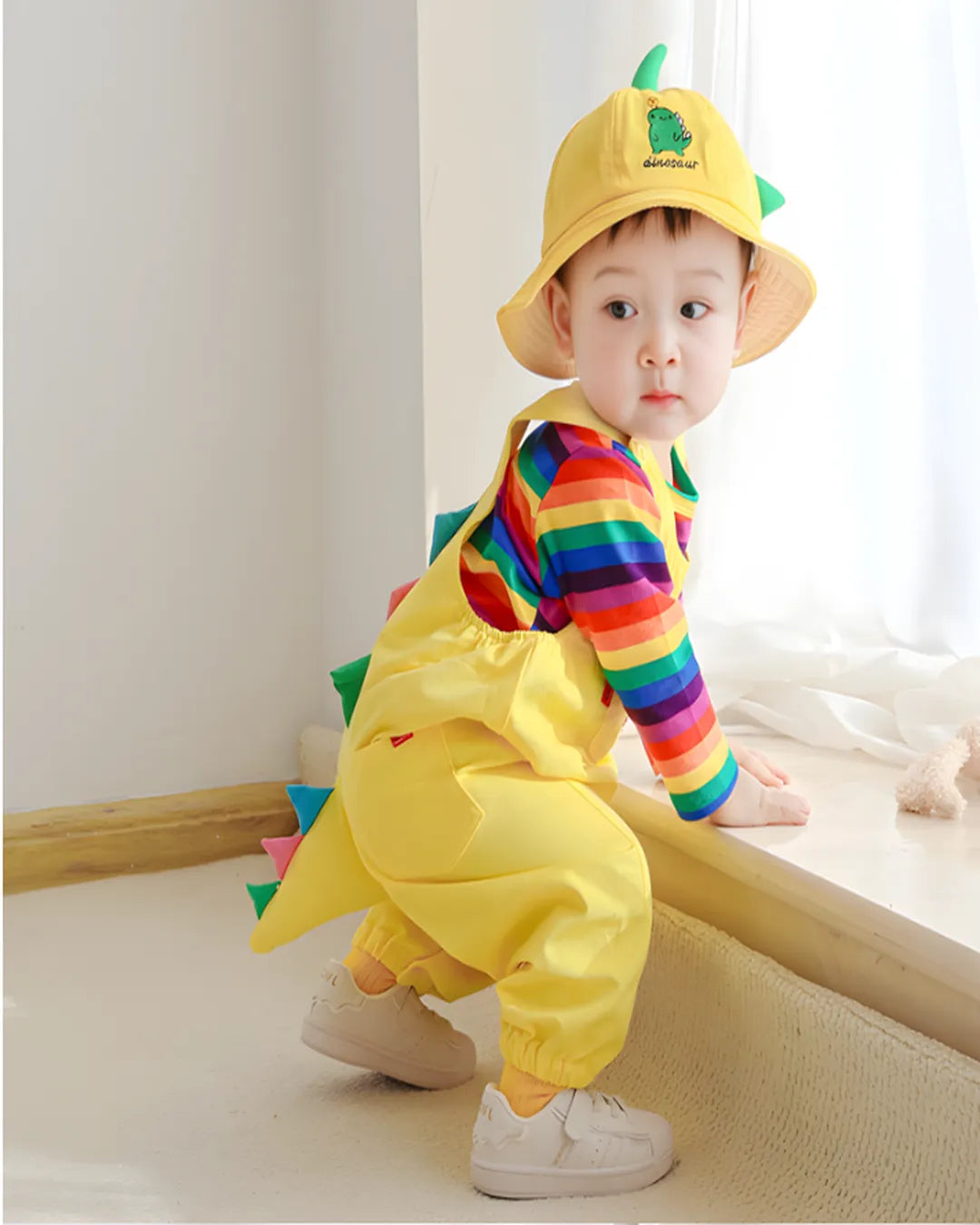 Kaplan Baskılı Turuncu Tulum Takımı + Şapka – 1-5 Yaş