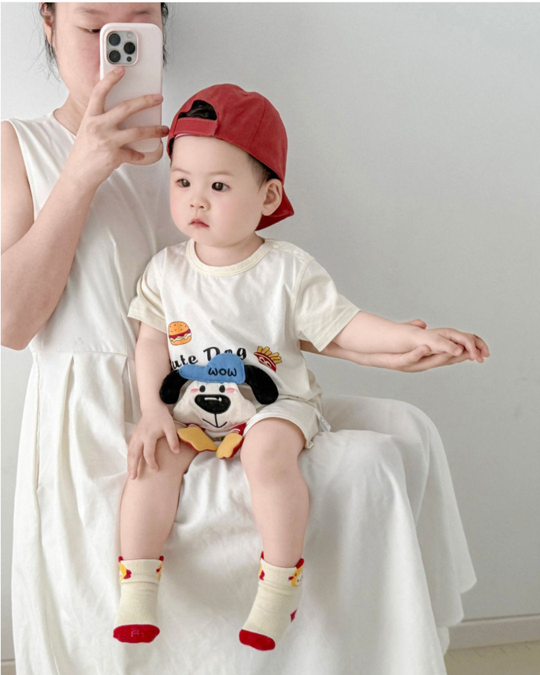 Köpek Figürlü "Cute Dog" Bebek Tulum – 0-2 Yaş Unisex