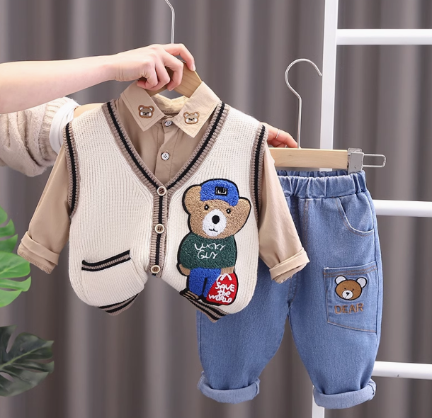 3 Parçalı Erkek Çocuk Set Takım 1-5 Yaş