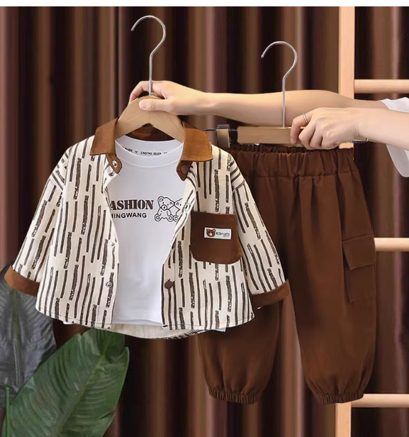 Sweet Gömlek Pantolon 3 Parçalı Çocuk Takım 1-6 Yaş