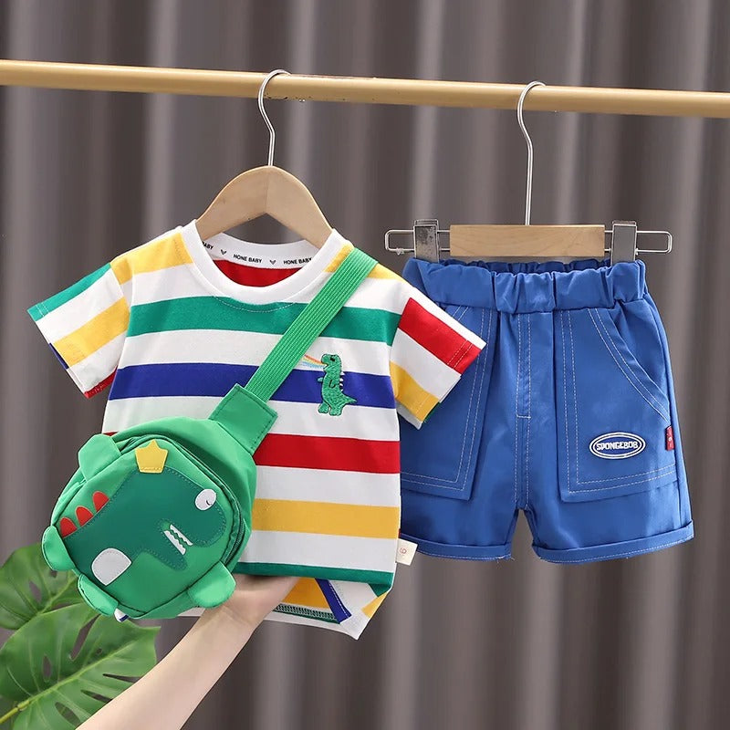9 Months - 6 Years Summer Dinosaur Outfit Including Bag