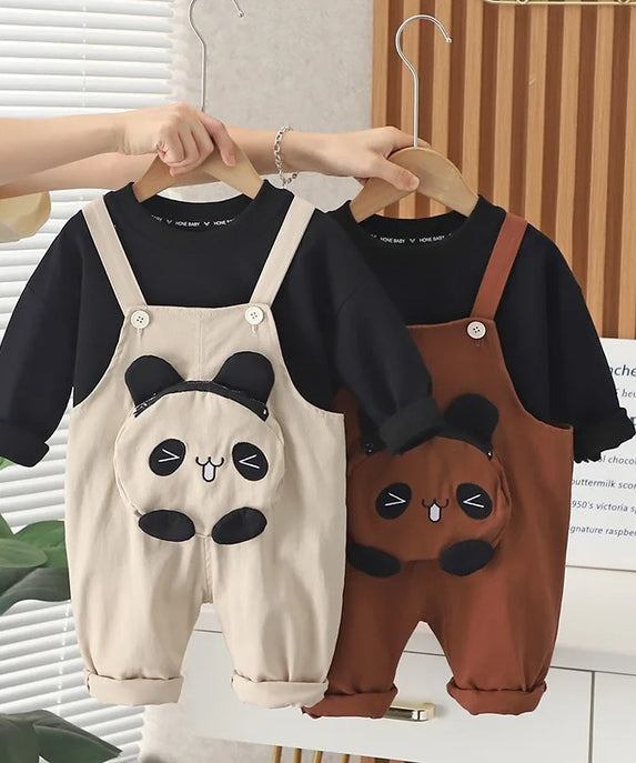 Unisex  Sevimli Panda Tulum 9 Ay-4 Yaş Kahverengi ve Bej Renkler
