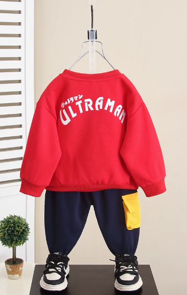 Çok Renkli-Sevimli Desenli 2-8 Yaş Erkek Çocuk Takım