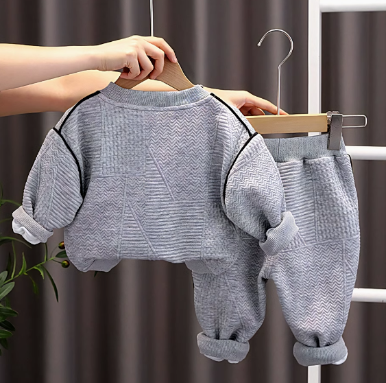 Gri Renk Ayıcıklı Alt Üst Çocuk Takım 1-5 Yaş