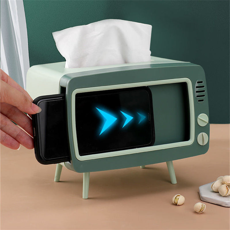 Çok Fonksiyonlu Masaüstü Peçetelikli Telefon Tutucu