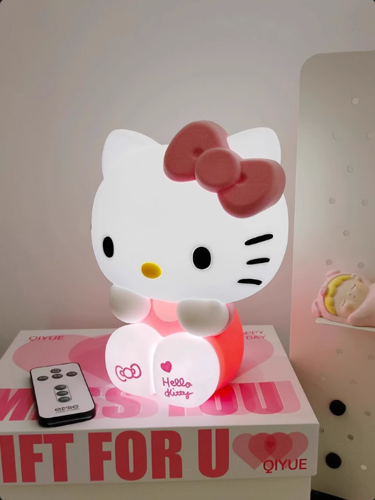 Şarjlı Hello Kitty Uzaktan Kumandalı Gece Lambası