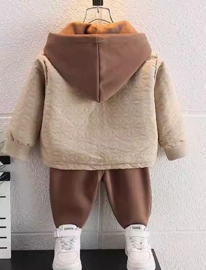 Kahverengi Renk 2 Parçalı Erkek Çocuk Takım 2-7 Yaş