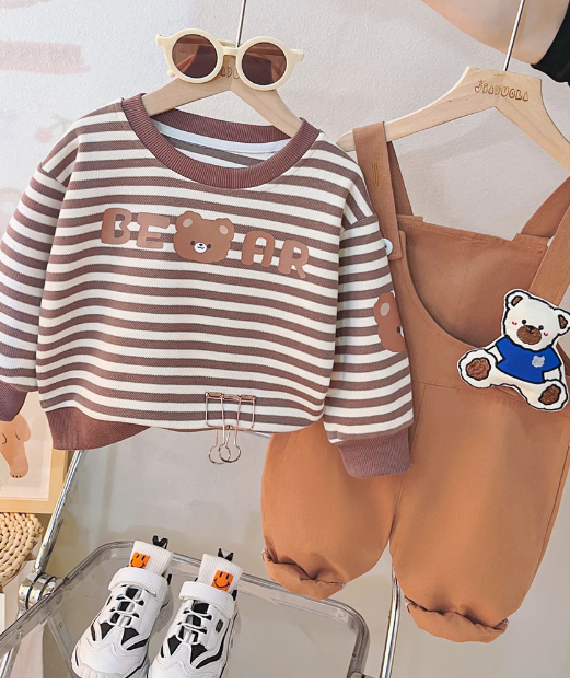 Kahverengi Renk Çocuk Tulum ve Sweet 1-5 Yaş