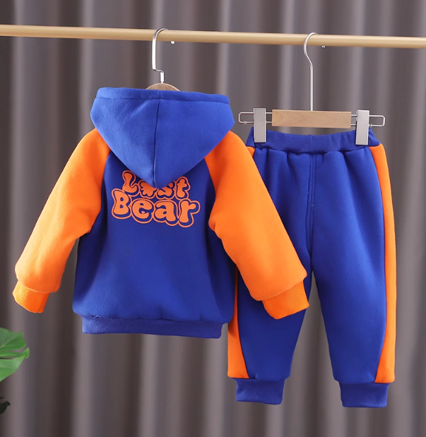 Kapşonlu 3D Baskılı Erkek Çocuk Takım 1-5 Yaş