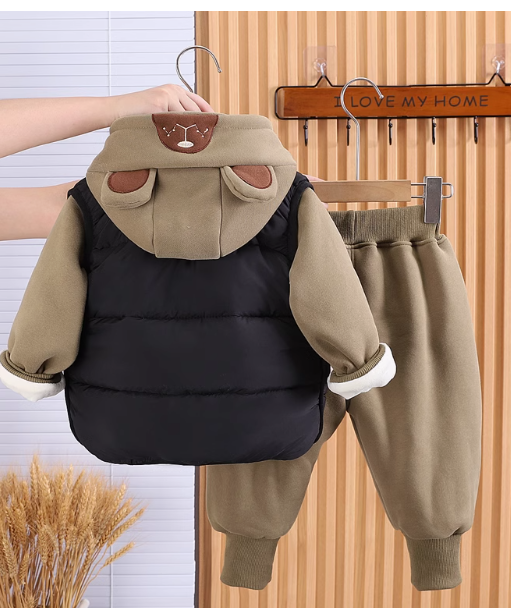 Koyu Renk 1-5 Yaş Çocuk Takım 3 Parça