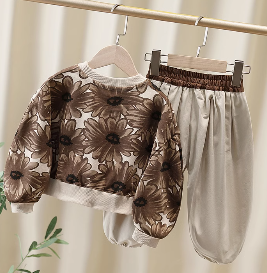 Koyu Renk Alt Üst Kız Çocuk Takım 2-7 Yaş