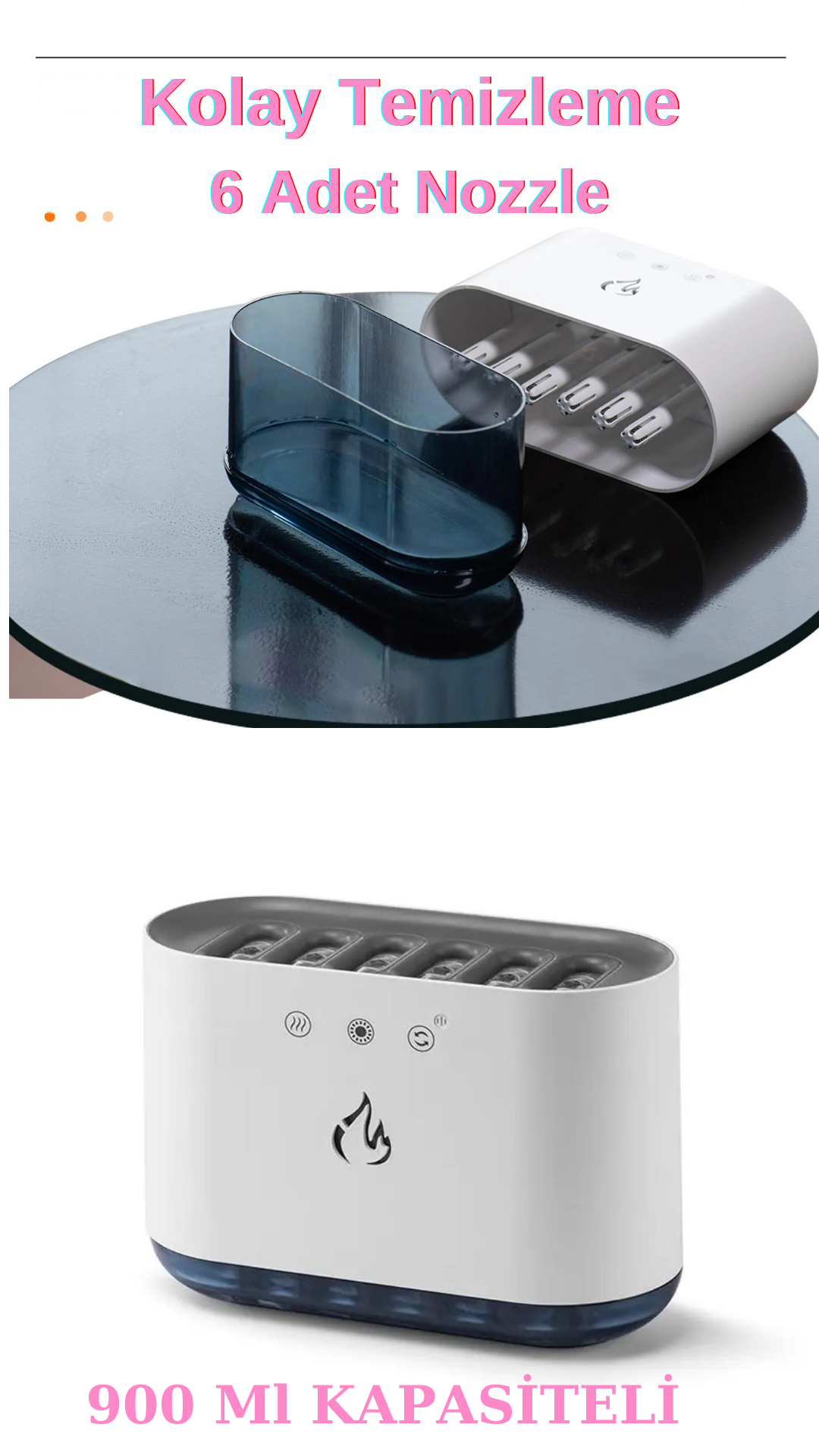 Masaüstü Dinamik Müziğe Duyarlı Ultrasonik Oda-Ofis Nemlendirici