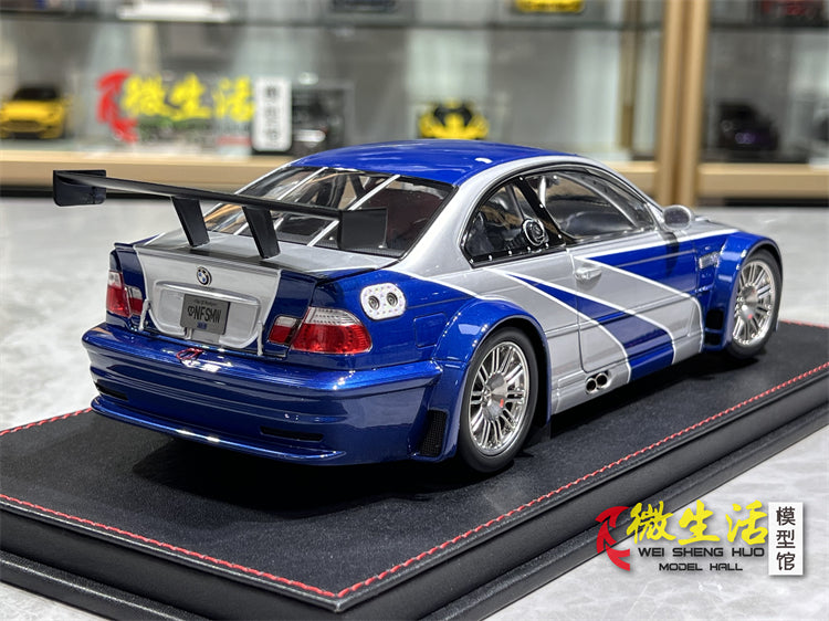 Bmw M3 1/18 Ölçek Buz Mavi Gri Renk Need For Speed Versiyon
