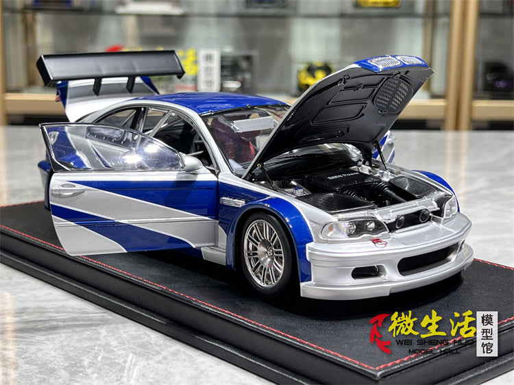 Bmw M3 1/18 Ölçek Buz Mavi Gri Renk Need For Speed Versiyon