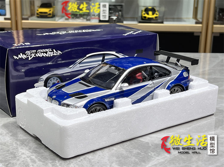 Bmw M3 1/18 Ölçek Buz Mavi Gri Renk Need For Speed Versiyon