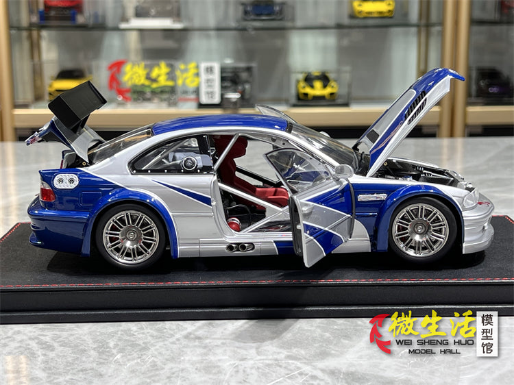 Bmw M3 1/18 Ölçek Buz Mavi Gri Renk Need For Speed Versiyon