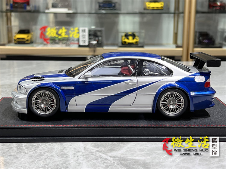 Bmw M3 1/18 Ölçek Buz Mavi Gri Renk Need For Speed Versiyon