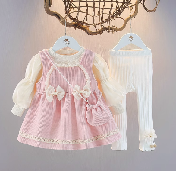 Pembe Beyaz Kız Çocuk Takım 1-5 Yaş