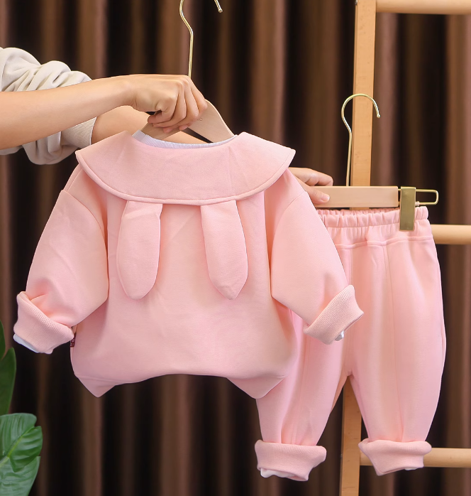 Pembe Renk 1-6 Yaş Kız Çocuk Takım 3 Parça