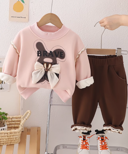 Pembe Renk Kız Çocuk Takım 1-5 Yaş