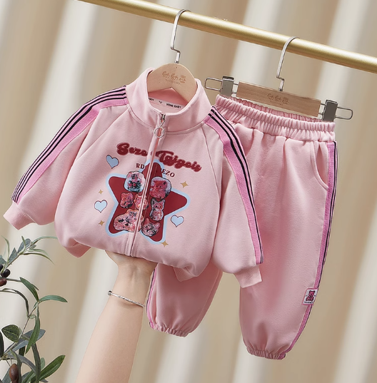 Pembe Renk Kız Çocuk Takım 2-7 Yaş