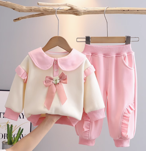 Pembe Renk Alt Üst Kız Çocuk Takım 1-5 Yaş