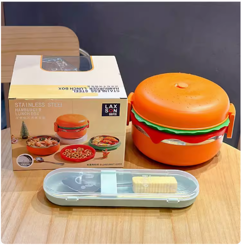 Hamburger Şeklinde Yemek Saklama Kabı