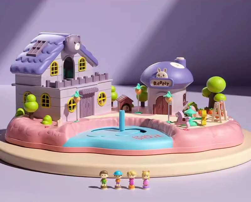 Sürpriz Şehir Manyetik Kontrol Çocuk Oyun Evi