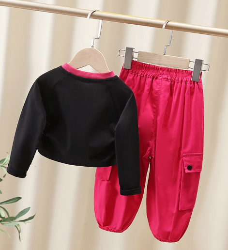 Siyah Bordo Kız Çocuk Takım 2-7 Yaş