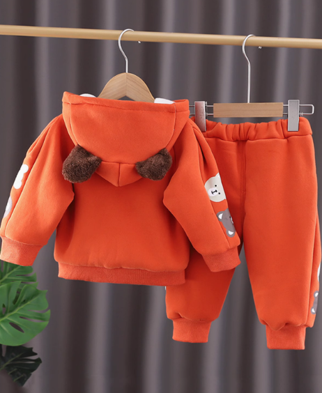 Turuncu Renk Uzun Kollu Çocuk Takım 1-5 Yaş