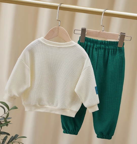 Yeşil-Beyaz 3D Kız Çocuk Takım 2-7 Yaş