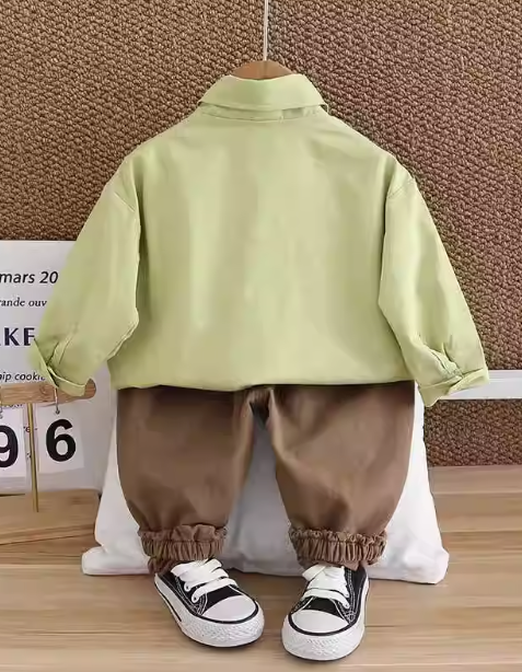 Yeşil-Kahverengi Erkek Çocuk Takım 1-5 Yaş