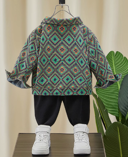 Yeşil-Siyah Erkek Çocuk Takım  2-6 Yaş