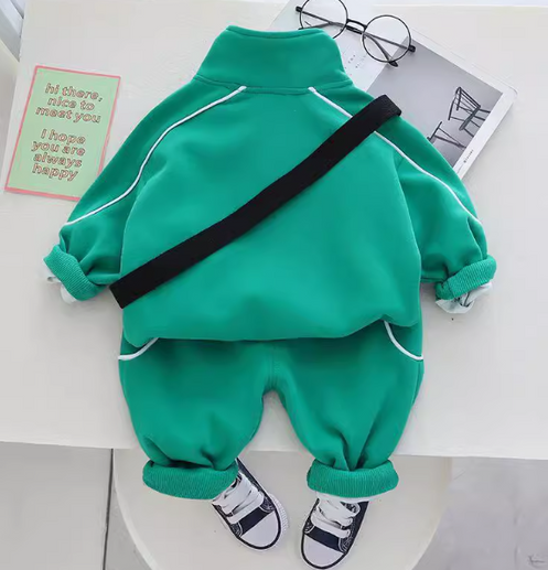 Yeşil Renk Çantalı Kız-Erkek Çocuk Takım 1-5 Yaş