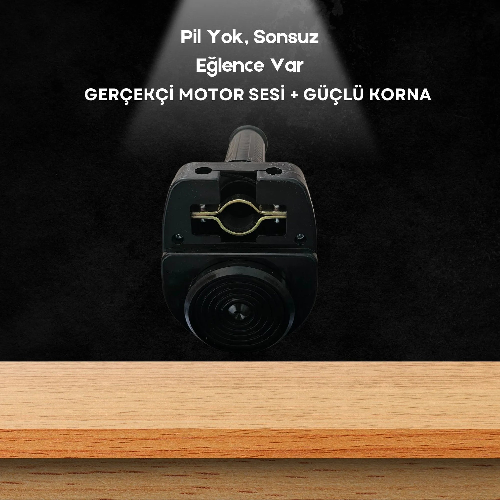 Bisiklet & Scooter İçin Motor Sesli Korna – Pilsiz Çevirmeli Gaz Kolu